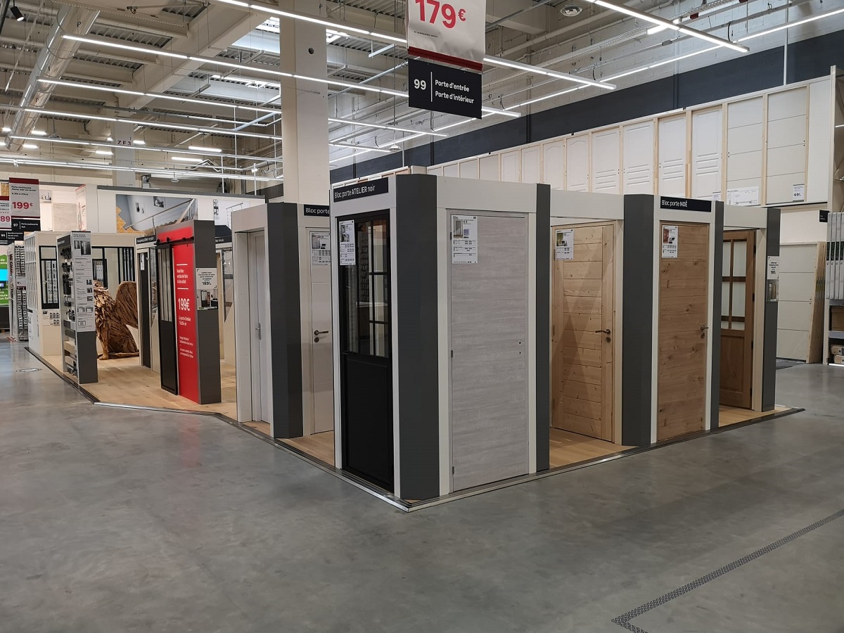 Agencement de showroom menuiserie avec Trimat